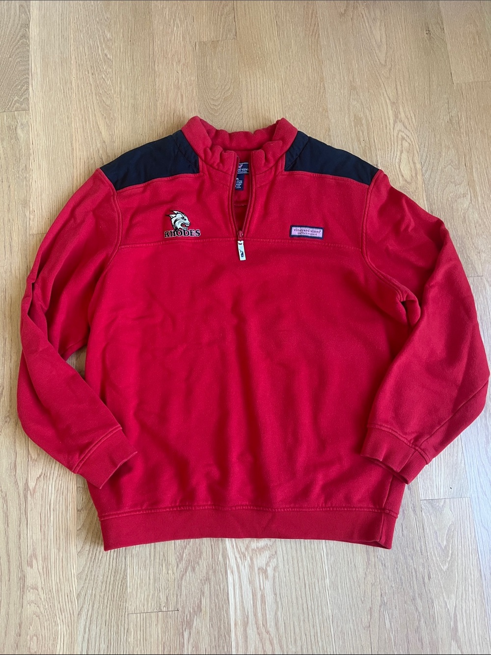 Red Quarter-Zip 100% Cotton - Rhodes